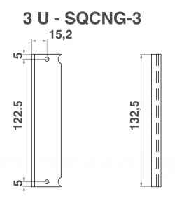 SQCNG-3 squadretta posteriore subrack serie gold altezza 3U