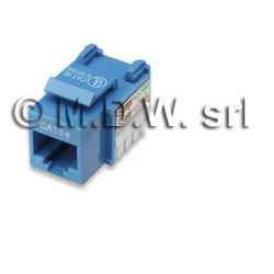 Frutto RJ 45 cat 5e UTP colore blu - Keystone jack RJ45 Module Unshield