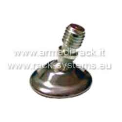 Piedino snodato orientabile base ø30 mm h 20 mm, filetto M10 x 12 mm Ball-in-socket swiveling, metal threaded foot