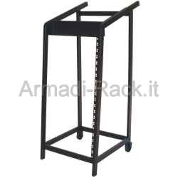 Supporto 28 unità rack 19” da pavimento dotato di 2 ruote posteriori