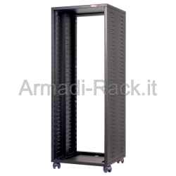 Mobile HI FI professionale per rack 19 pollici da 30 unità, L=560, P=640, H=1395(1465 con ruote) mm. Colore nero RAL9005