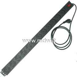 Multipresa 12 prese – DIRetta – senza interruttori - struttura PVC V0 728 mm