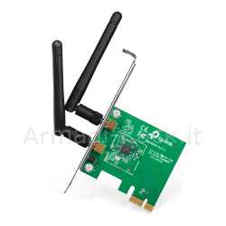 Scheda pci-express 300 mbps wireless con 2 antenne staccabili