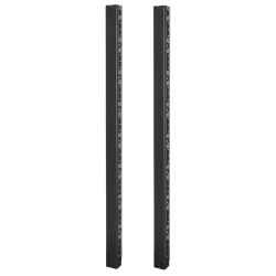 Coppia canaline risalita cavi per armadi 42U, lunghezza 189 cm, profondità 7,5 cm, colore nero RAL 9005