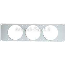 Pannello rack 3U 19 pollici con predisposizione per 3 ventilatori e griglie 120 x 120 mm (codice P70023)