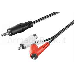 Cavo sdoppiatore stereo con connettore rca con bypass mt 1.5
