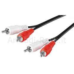 Cavo stereo connettori 2 x cinch (rca) maschio/maschio - mt. 10