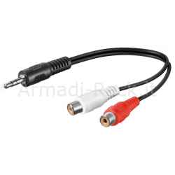 Adattatore sdoppiatore audio stereo - mt. 0,20