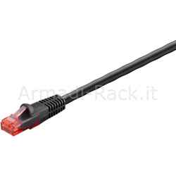 Cavo di rete da esterno cat 6 u/utp colore nero mt 30