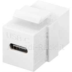 Connettore keystone usb-c™ 3.2 gen 2 (10 gbit/s) bianco femmina-femmina