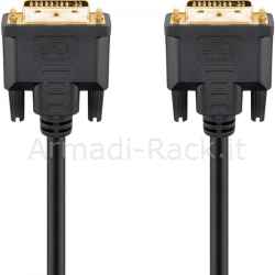 Cavo schermato dvi-i (24+5) maschio/maschio dual link mt. 2