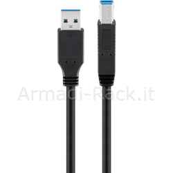 Cavo usb 3.0 connettori a-b 9 poli - lunghezza mt. 3