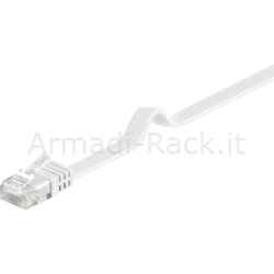 Cavo rete piatto utp cat. 6 non schermato - lunghezza mt. 0,5 - colore bianco